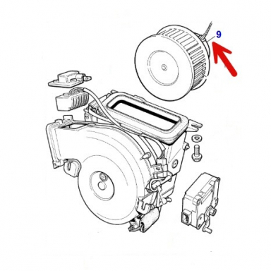 BLOWER MOTOR, RH PASSENGER SIDE JLM20188